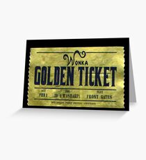 willy wonka golden ticket Greeting Card