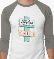 Camiseta ¾ estilo béisbol Signo de Cincinnati Skyline Chili Ludlow Ave