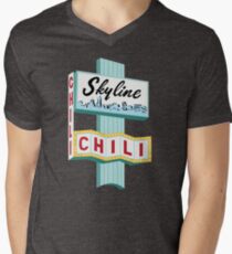 Cincinnati Skyline Chili Ludlow Ave Sign Men's V-Neck T-Shirt