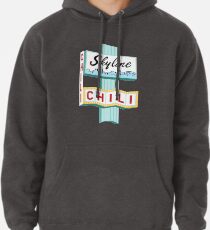Cincinnati Skyline Chili Ludlow Ave Sign Pullover Hoodie