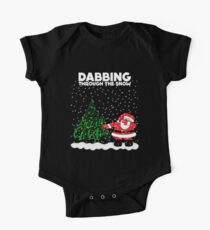 Cute Funny Dabbing Through the Snow One Piece - Short Sleeve