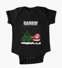 Cute Funny Dabbin' Through the Snow One Piece - Short Sleeve