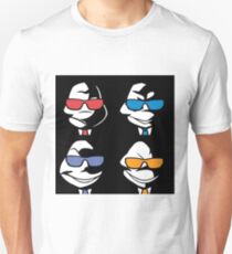 Turtles in Black - Black and White Unisex T-Shirt