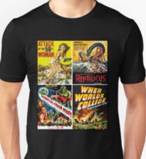 Camiseta unisex Colección de carteles de ciencia ficción de los años 50 # 2