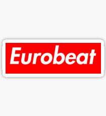 Supreme Eurobeat Sticker