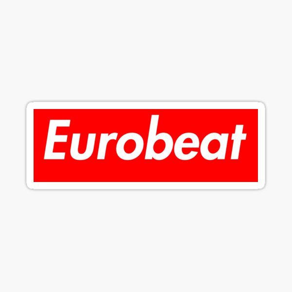 Powered by super eurobeat Funny Car//Window JDM Vinyl Decal Sticker FREE POSTAGE