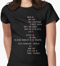 Wings Theory: Infires - BTS - White Women's Fitted T-Shirt
