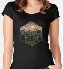 D&D roll 20 Fitted Scoop T-Shirt