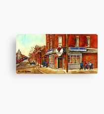 POINTE ST.CHARLES BRASSERIE TAVERNE URBAINE LE WÄHLEN EIN QUATRE MONTREAL WINTER Leinwanddruck