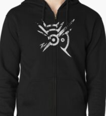 Outsider's Mark - Distressed Zipped Hoodie