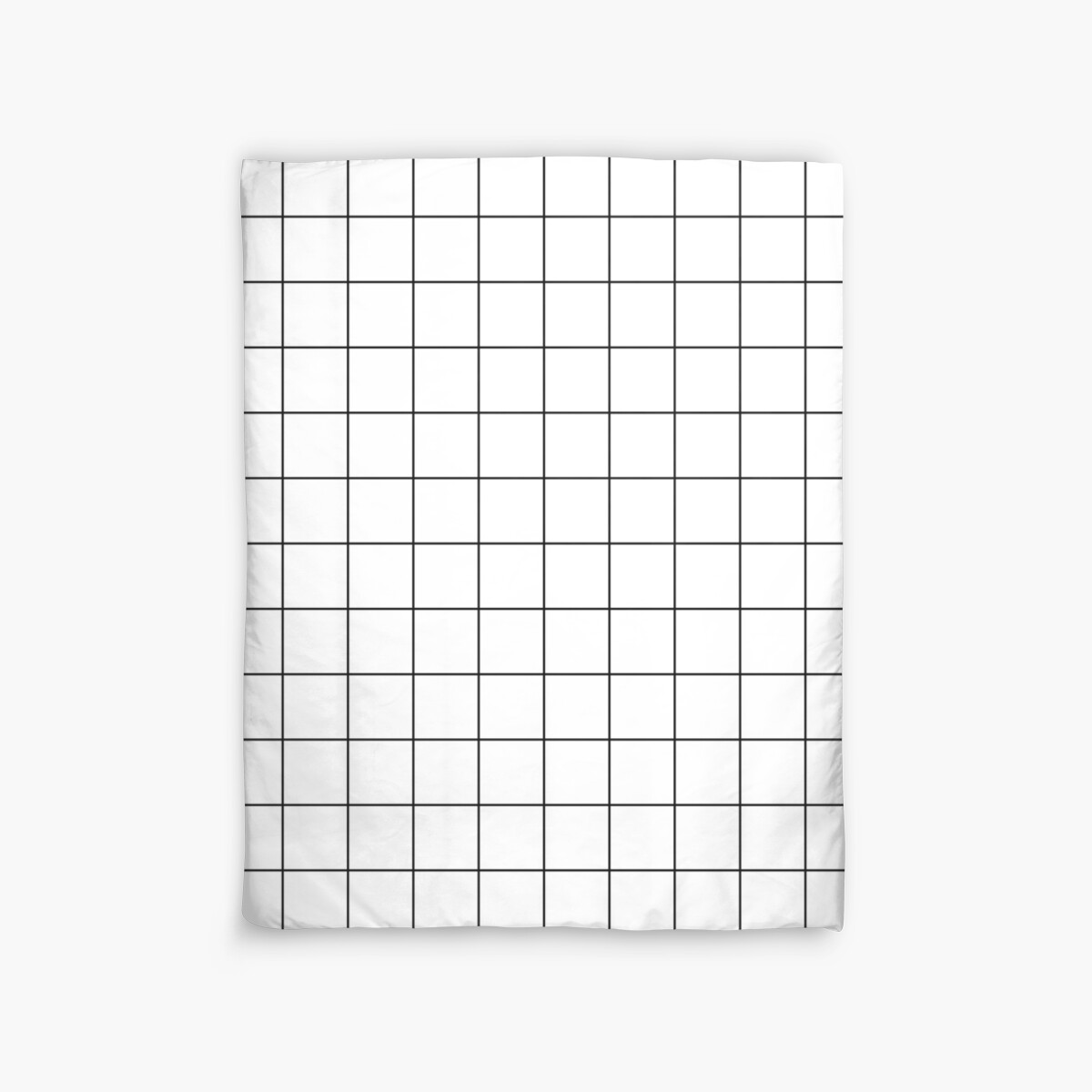 graph paper grid black lines on white duvet covers by rewstudio