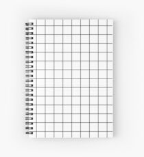 Graph Paper Grid Black Lines On White Spiral Notebook