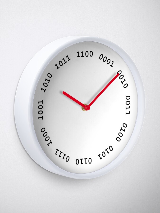 Alternate view of Binary clock Clock