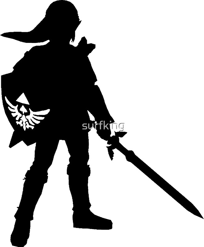 "The Legend of Zelda Link Silhouette" Stickers by surfking ...