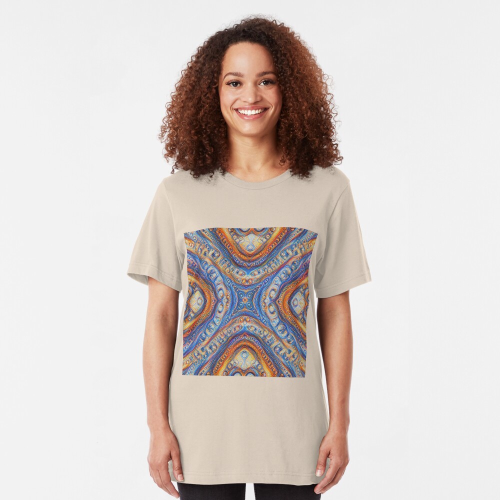 Demicircles #DeepDream Slim Fit T-Shirt