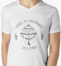 La Dispute Traditionelle Tattoo Regenschirm T-Shirt mit V-Ausschnitt