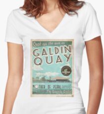 Besuchen Sie den schönen Galdin Quay! Shirt mit V-Ausschnitt