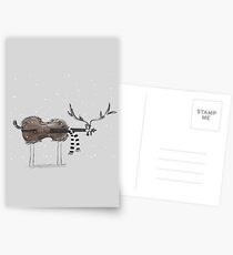 Christmas Violin Reindeer Postcards