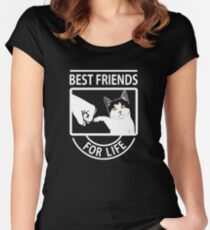 Cat Best Friends For Life Women's Fitted Scoop T-Shirt