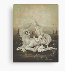Willow and Wren Unicorn painting Canvas Print