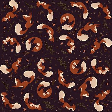 Artwork thumbnail, Fox Wine Pattern by Sandramartins