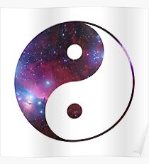 Ying and yang galaxy Poster