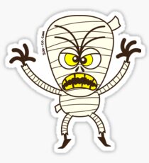 Scary Halloween Mummy Emoticon Sticker