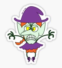 Scary Halloween Witch Emoticon Sticker