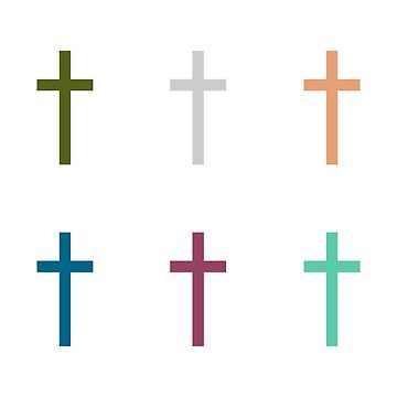 Christian Cross Sticker for Sale by walk-by-faith