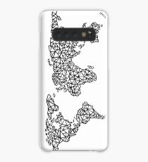 World Map white Case/Skin for Samsung Galaxy