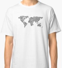 World Map white Classic T-Shirt