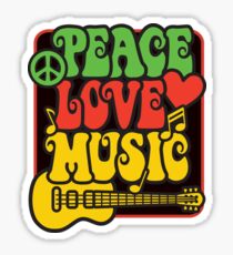 Rasta Frieden, Liebe, Musik Sticker