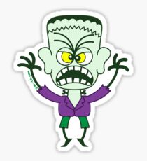 Scary Halloween Frankenstein Emoticon Sticker