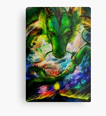 Sangoku & Shenron Metal Print