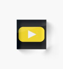 Convenient YouTube Gold Play Button Acrylic Block