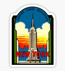 Empire State Building New York City Vintage Travel Decal Sticker