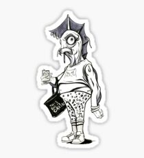 Hipster Fish Liked it First Sticker