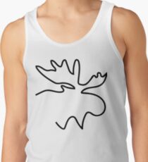 Moose Outline Illustration Tank Top