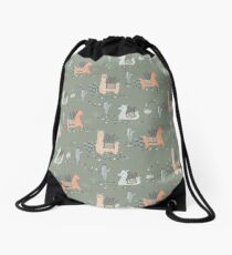 Lazy Llamas Drawstring Bag