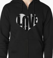Love in Heart Zipped Hoodie