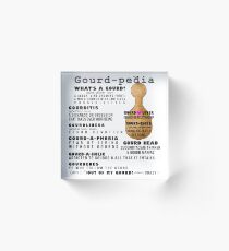 Gourd-pedia What's a Gourd Totes and Pillows Color 2 Acrylic Block