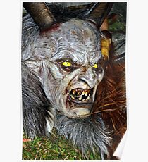 Traditional Krampus Mask, Tyrol, Austria Poster