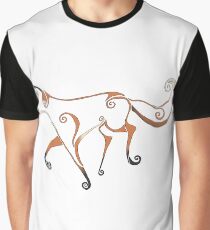 Swirl Fox - coloured Graphic T-Shirt