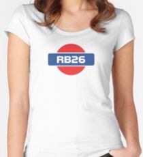 RB26 Motortausch Tailliertes Rundhals-Shirt