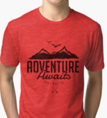 ADVENTURE AWAITS Tri-blend T-Shirt
