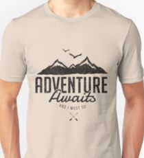 ADVENTURE AWAITS Unisex T-Shirt