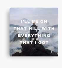 Wanderer above the Darkness on the Edge of Town Canvas Print