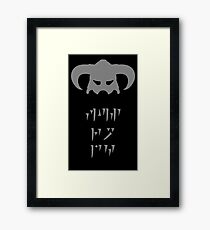 Skyrim Dovahkiin Fus Ro Dah Framed Print