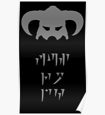 Skyrim Dovahkiin Fus Ro Dah Poster