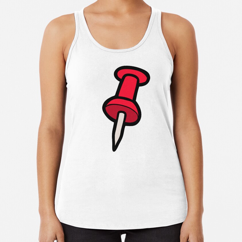 Map Tack Pattern Racerback Tank Top